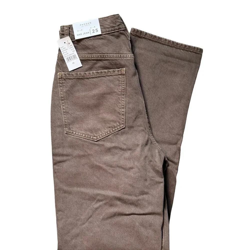 NWT - Pacsun Eco Brown Dad Jeans - 25 - Picture 7 of 7